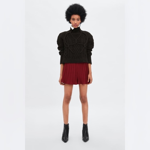 Zara | Shorts | Zara Pleated Shorts Plaid Mini Womens Xl | Poshmark